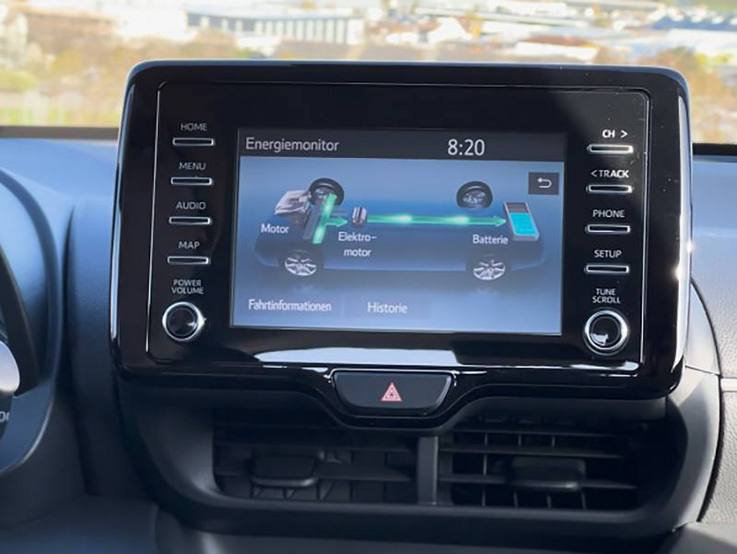 Toyota Yaris Hybrid Bildschirm